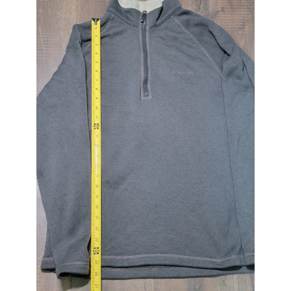 Columbia‎ Mens XL Gray Half Zip Fleece Pullover Jacket Sweater Long Sleeve